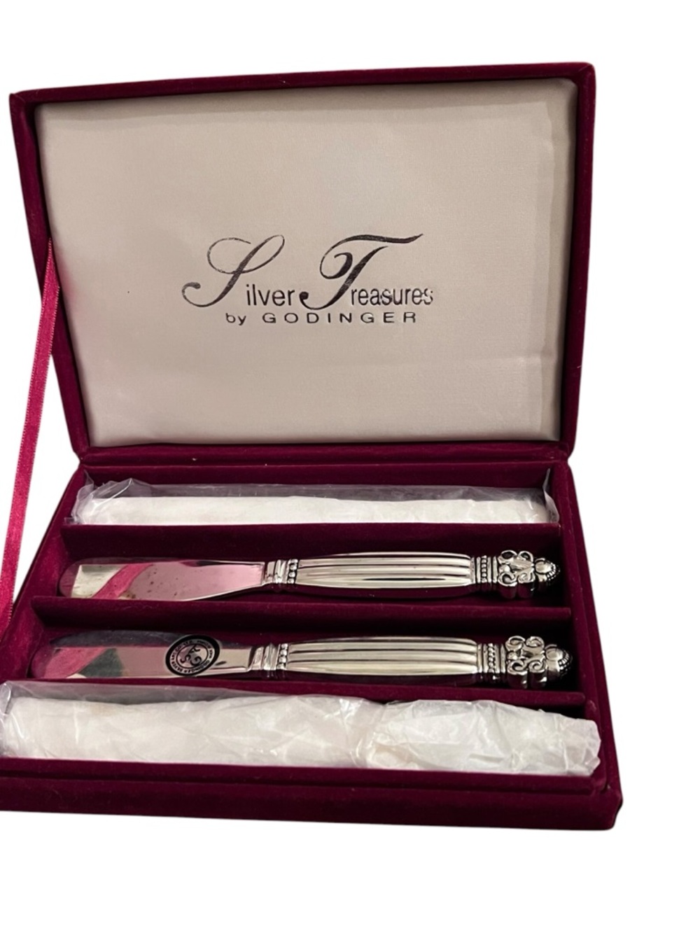 Silver Treasures by Godinger Silver-Plated Butter Knife Set - Silver